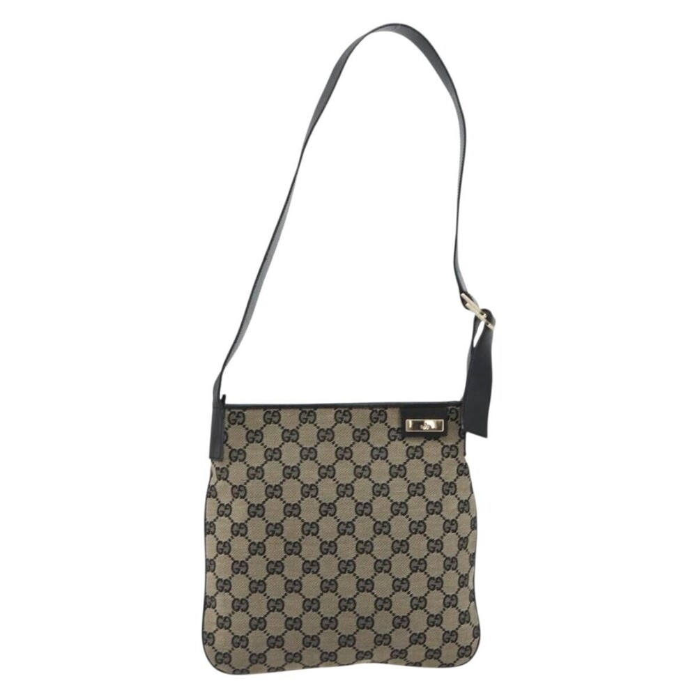Gucci Web Strap Zip Messenger GG Canvas Medium